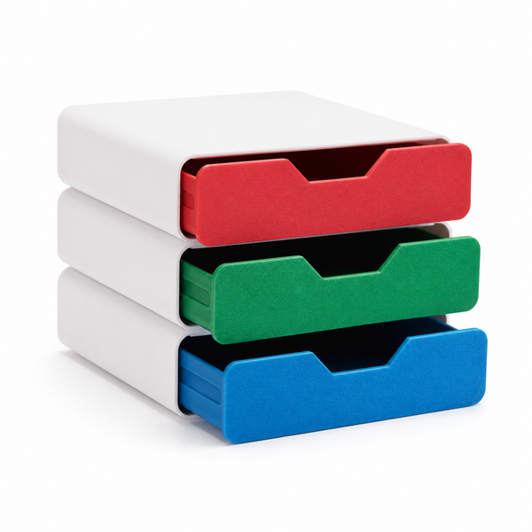 Tiroirs empilables modulaires en plastique résistant pour organisation