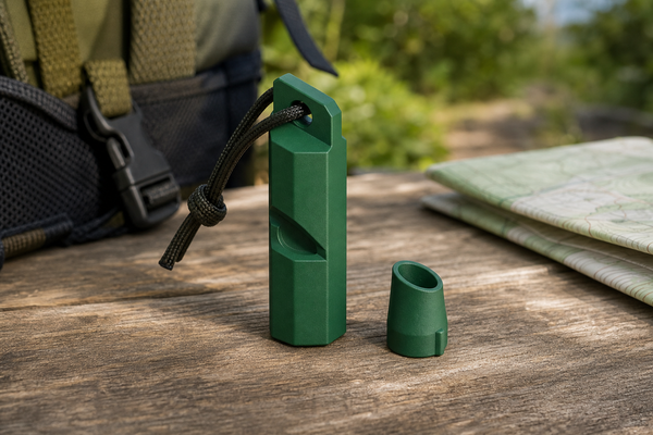 Sifflet ultrasonore plat et compact pour randonnée et survie