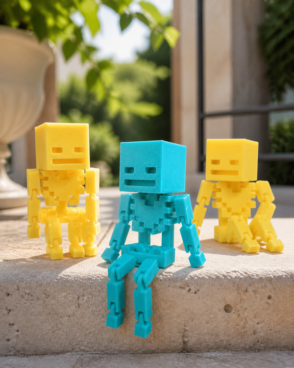 Figurine squelette articulée Minecraft collection exclusive (lot de 3)