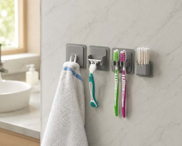 Support mural multifonction pour salle de bain
