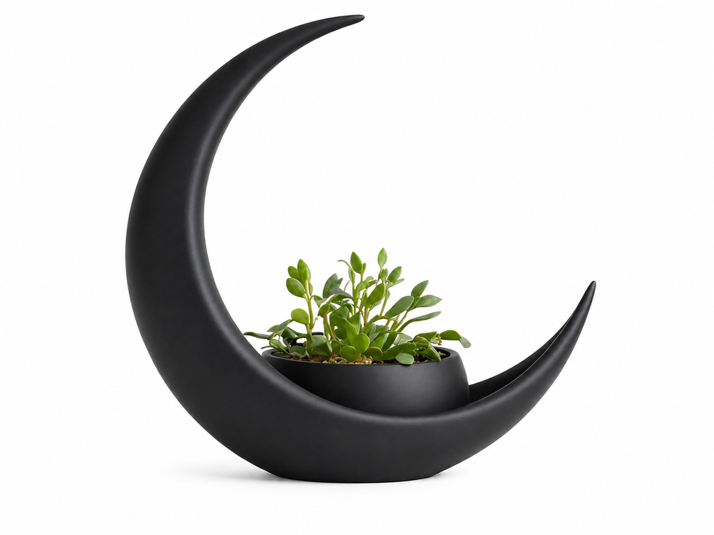 Pot de Plante Lune Minimaliste