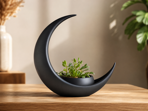 Pot de Plante Lune Minimaliste