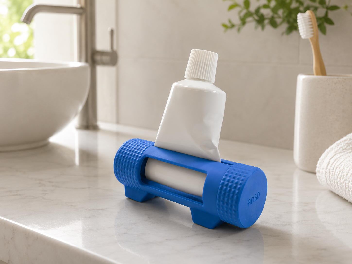 Presse-tube de dentifrice ergonomique