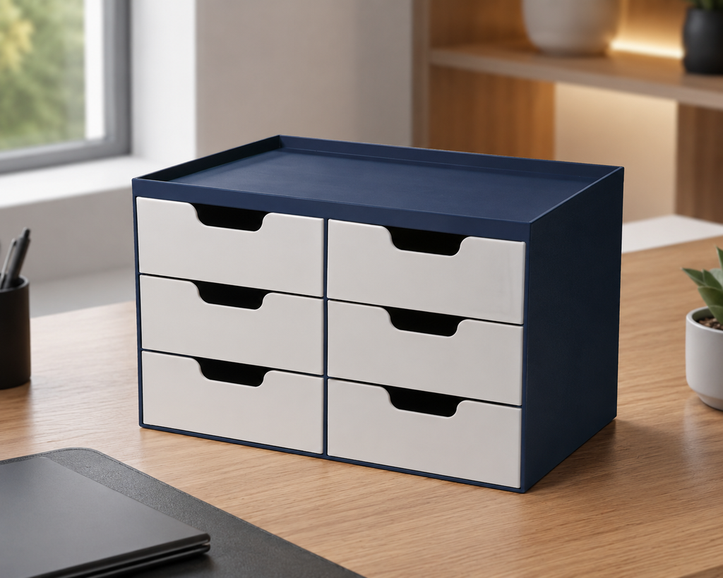 Organisateur de Bureau 6 Tiroirs – Édition Haute