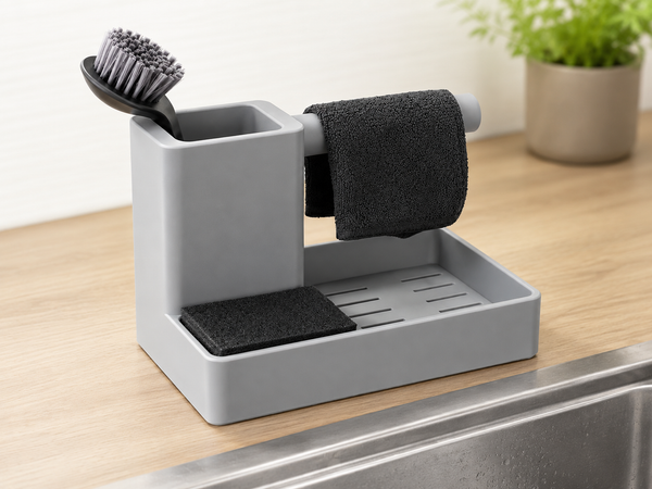 Organisateur de cuisine moderne avec barre à serviettes