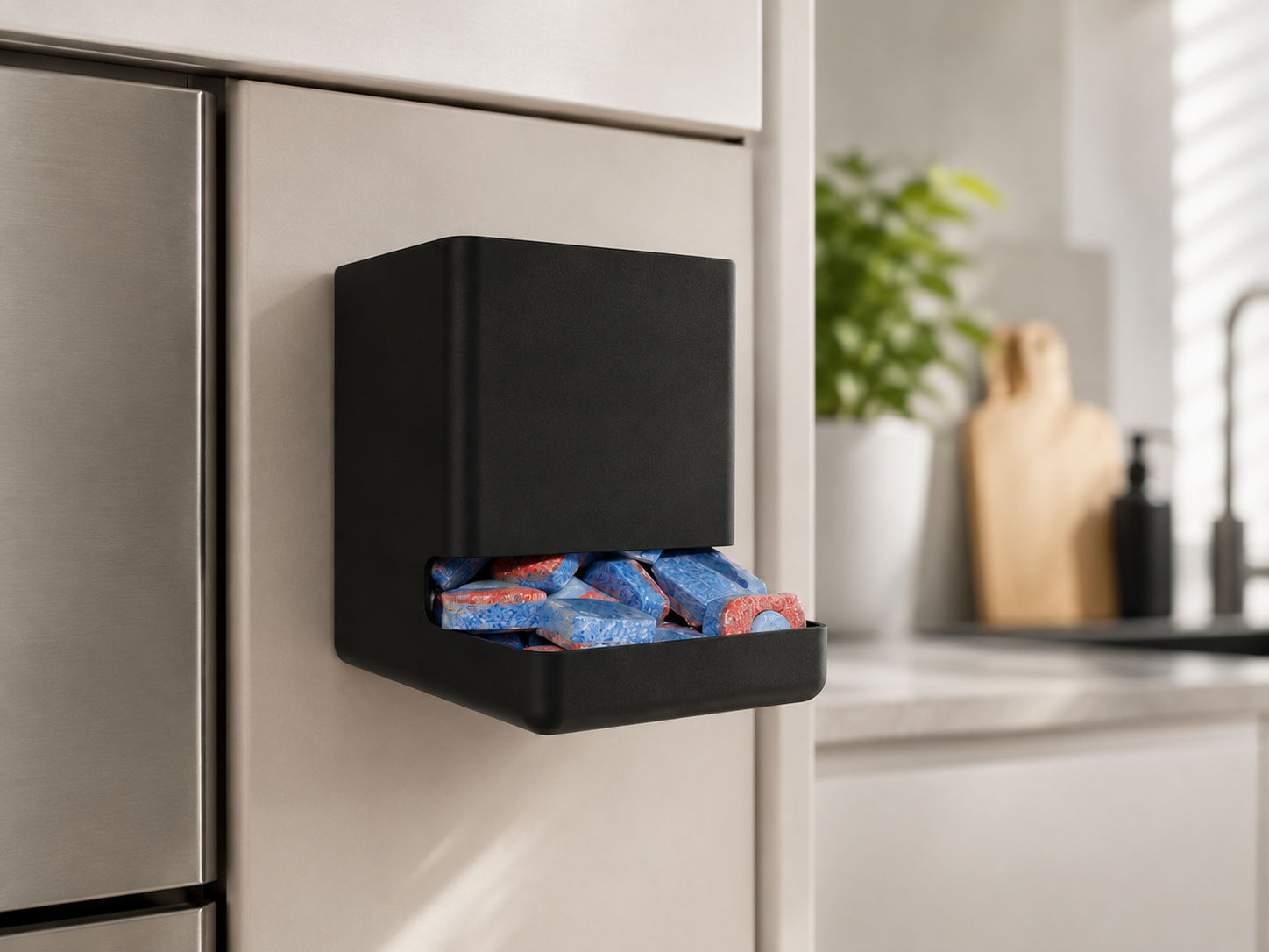 Boîte murale pour pastilles de lave-vaisselle à glissière