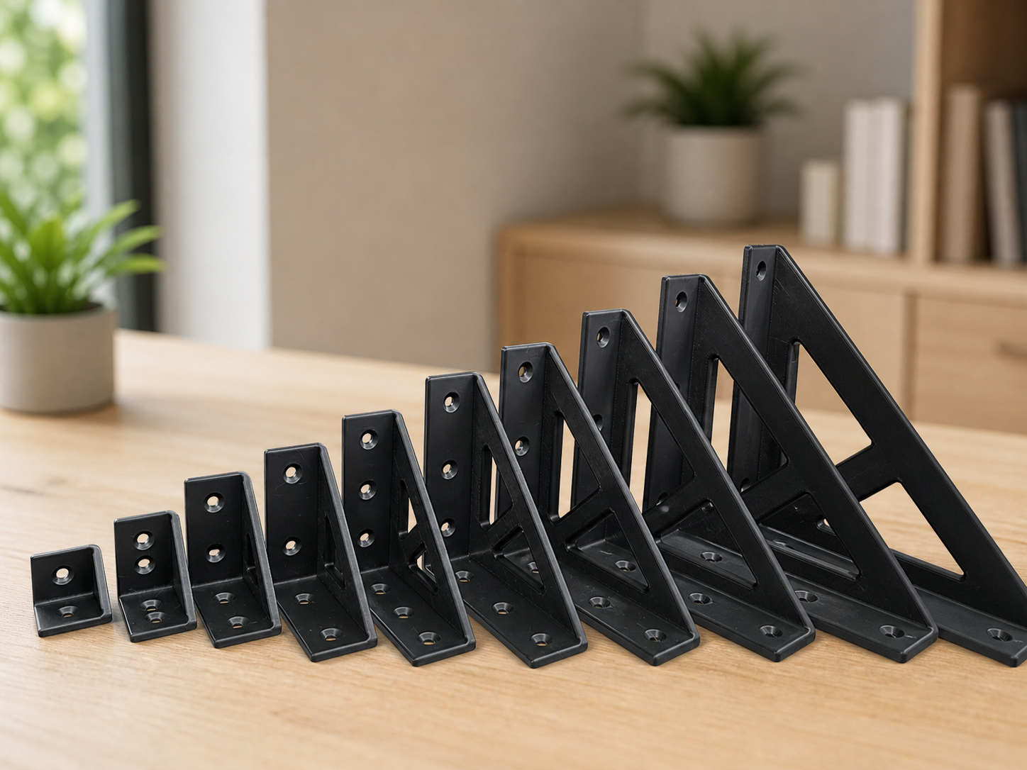 Supports en bois imprimés en 3D - 11 tailles pour étagères