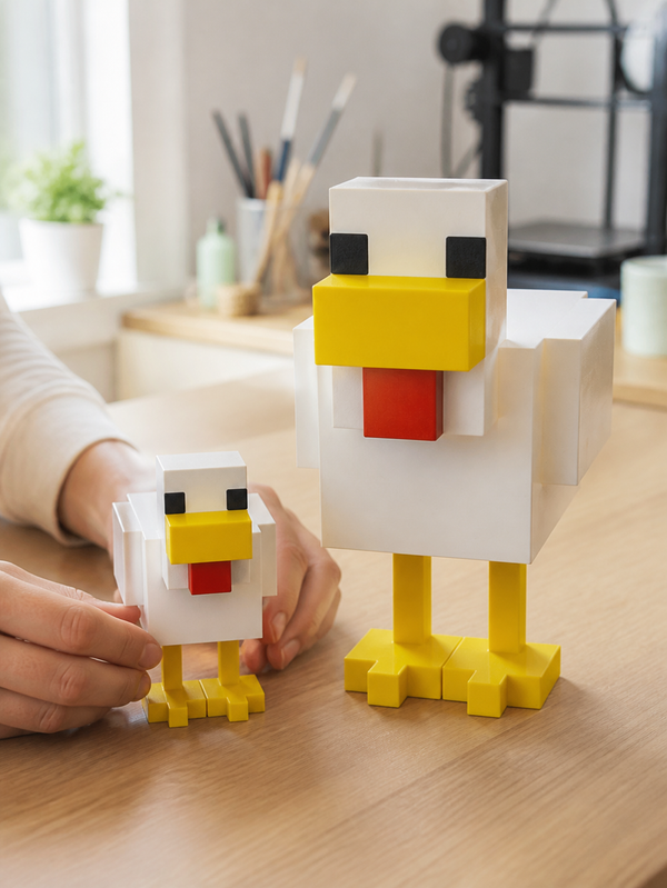 Minecraft poule - Tailles Variées