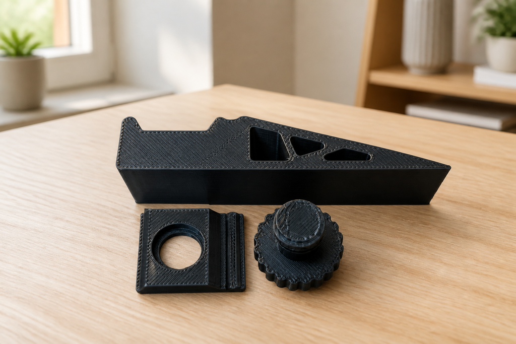 Set d'outils de finition en 3D avec base triangulaire et manche circulaire