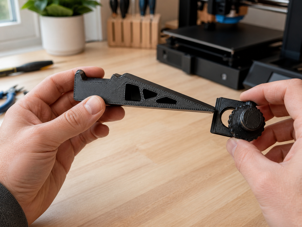Set d'outils de finition en 3D avec base triangulaire et manche circulaire