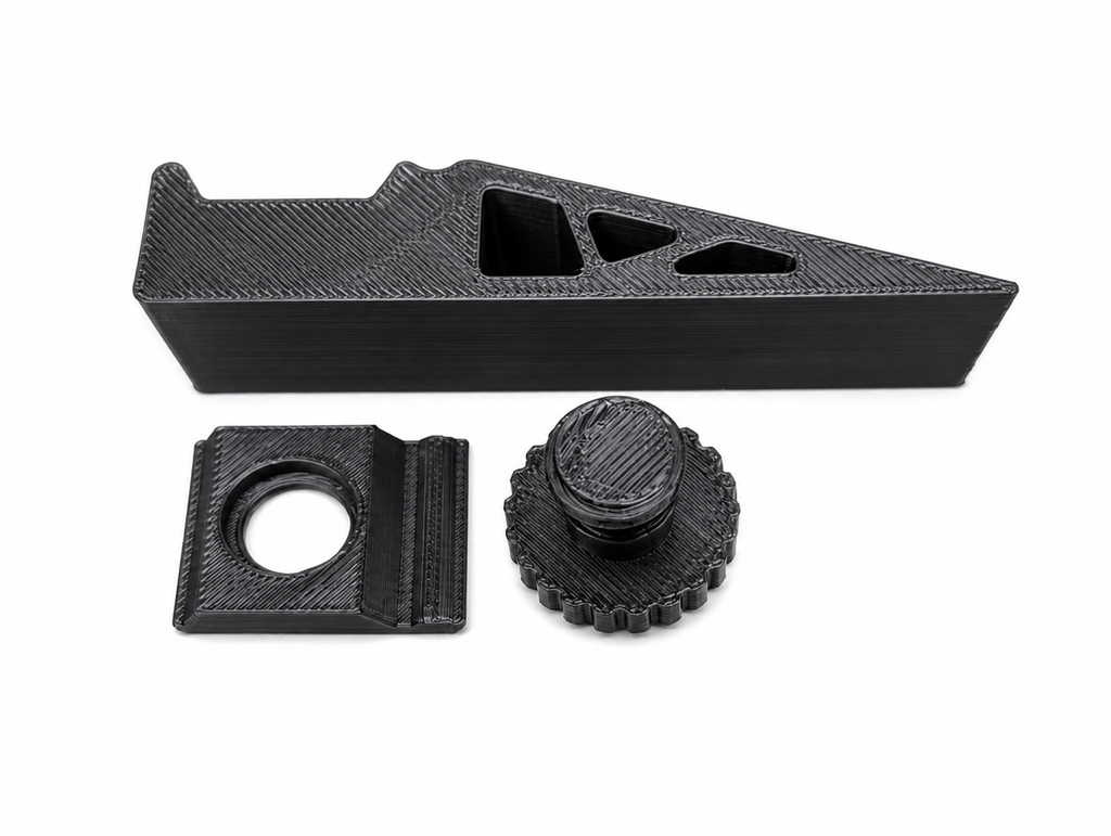 Set d'outils de finition en 3D avec base triangulaire et manche circulaire