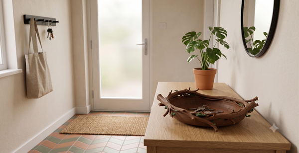 Bol en forme de branche naturelle pour décoration intérieure