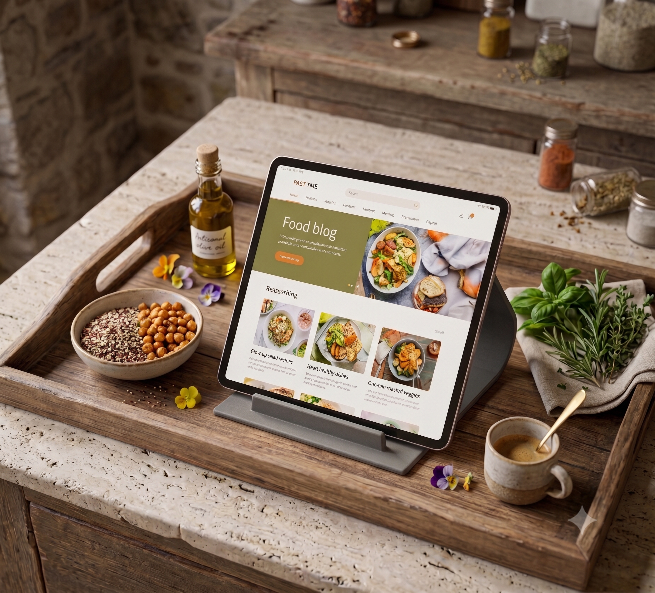 Support Tablette Large Résistant Pour Cuisine Et Bureau