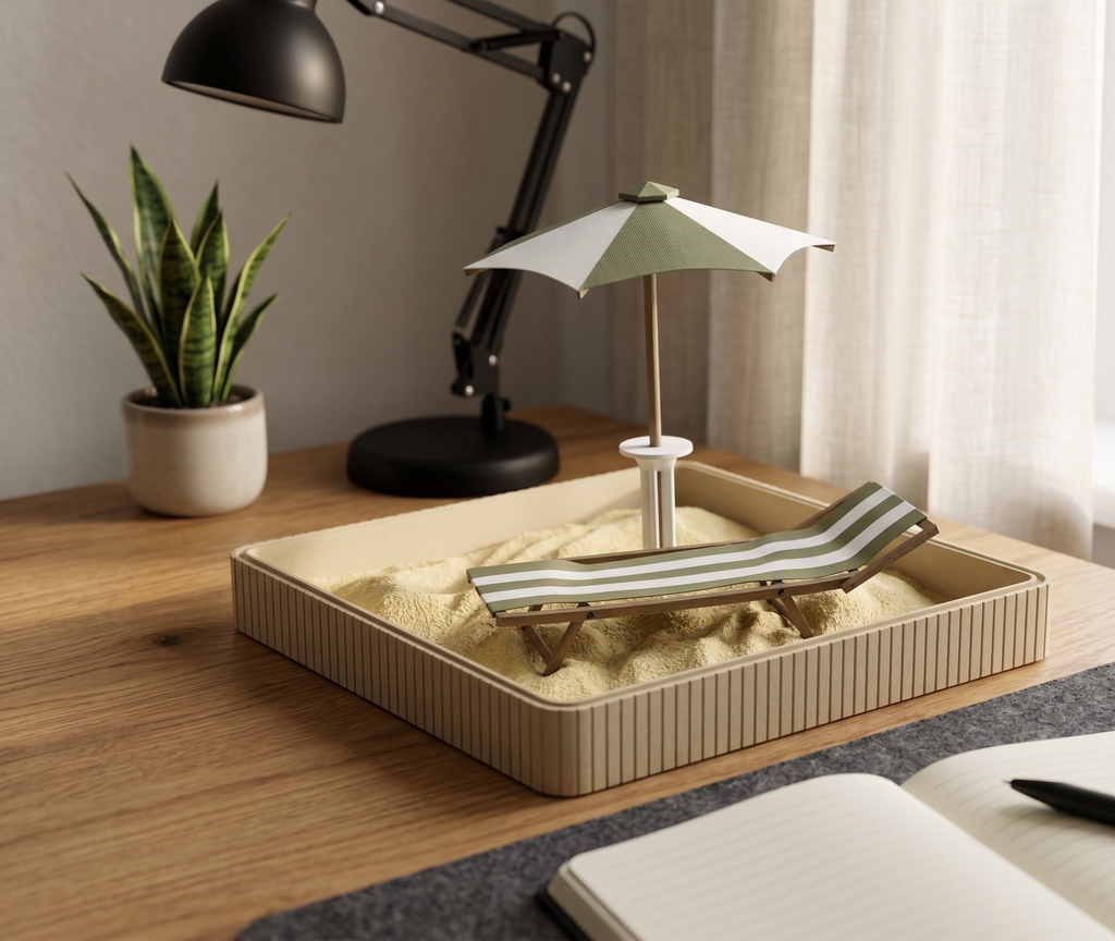 Mini plage bureau