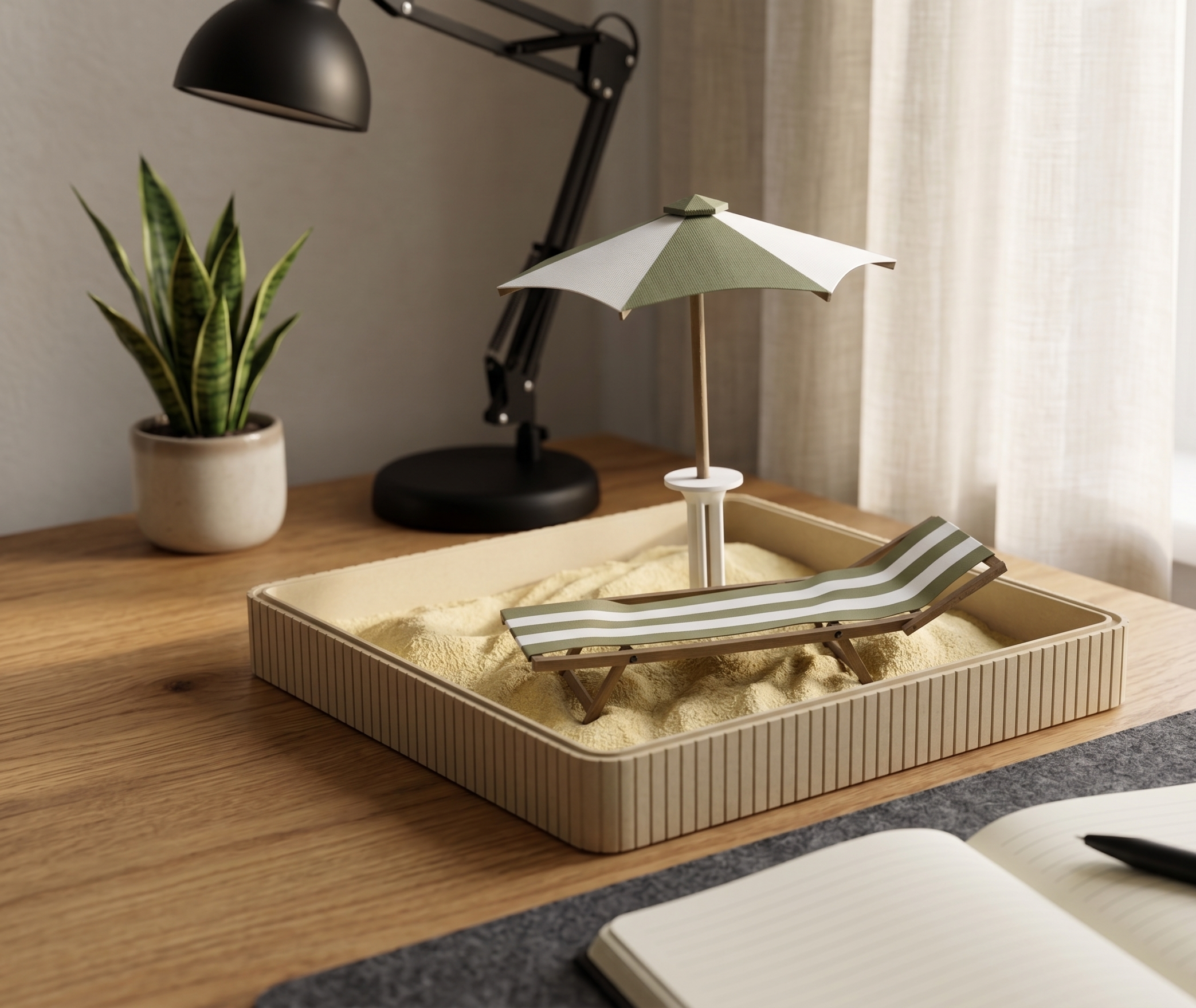 Mini plage bureau