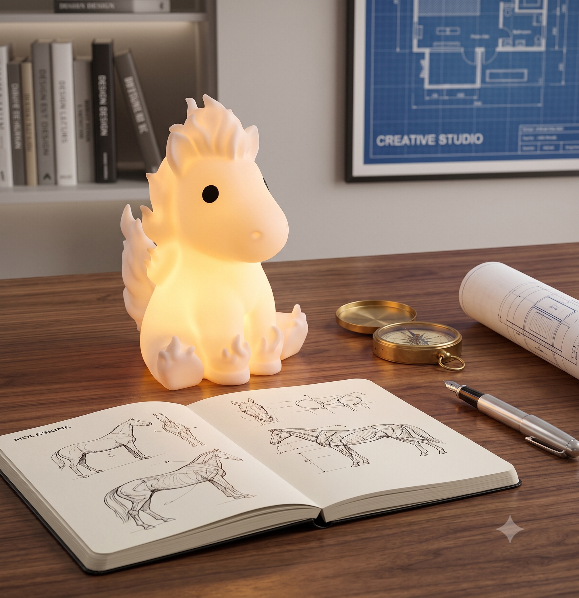 Lampe à LED en forme de cheval