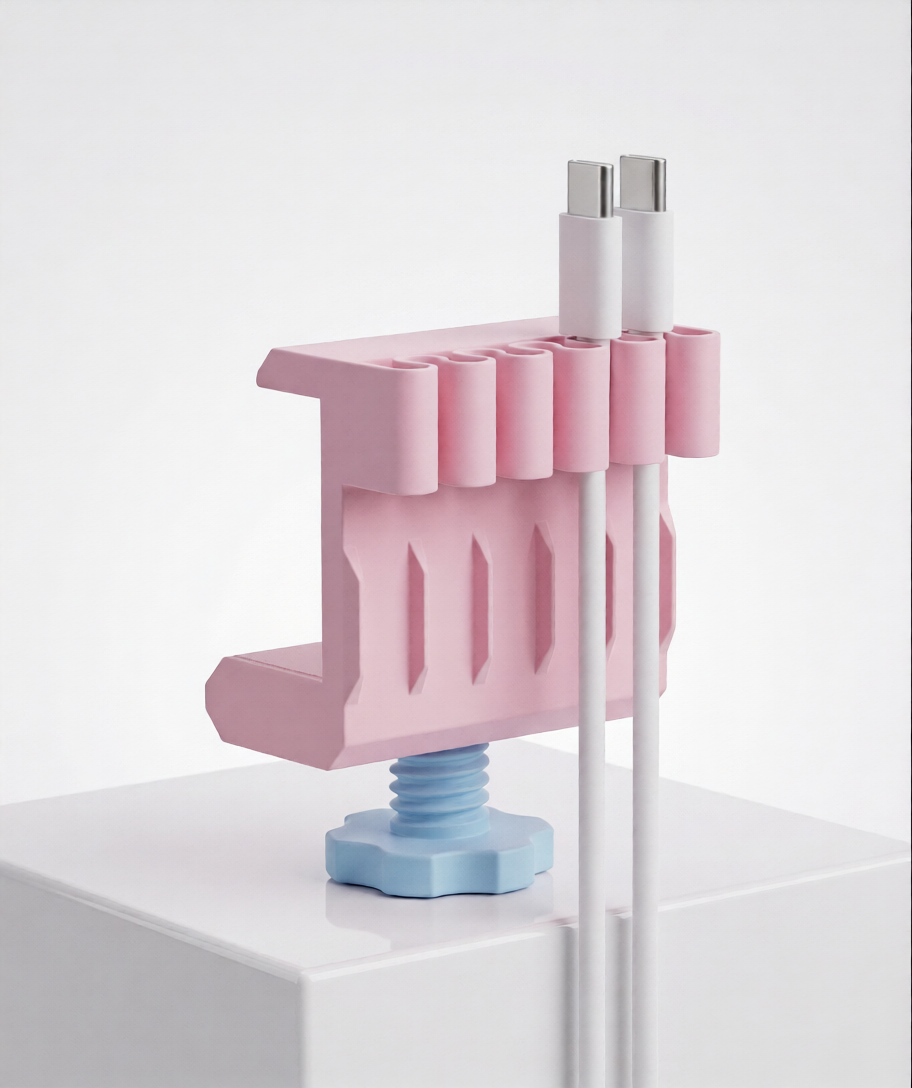 Clamp de fixation de câbles latéral pour bureau - Organiseur de cables électriques