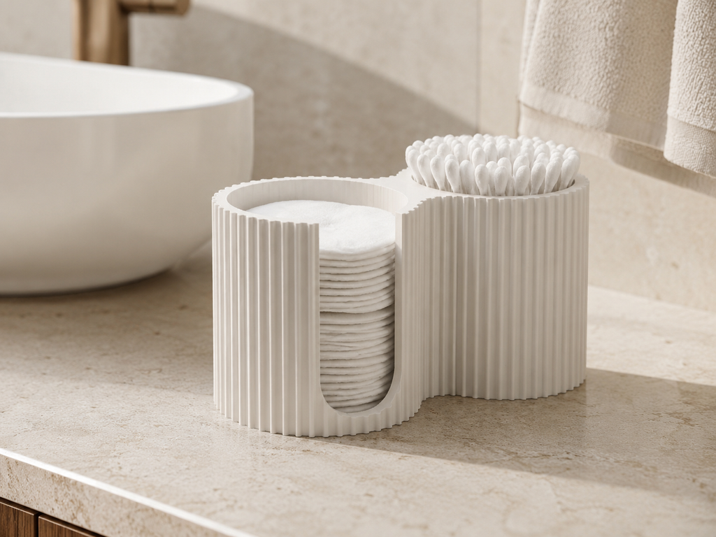 Organisateur Salle de Bain – Porte Cotons &amp; Cotons-Tiges