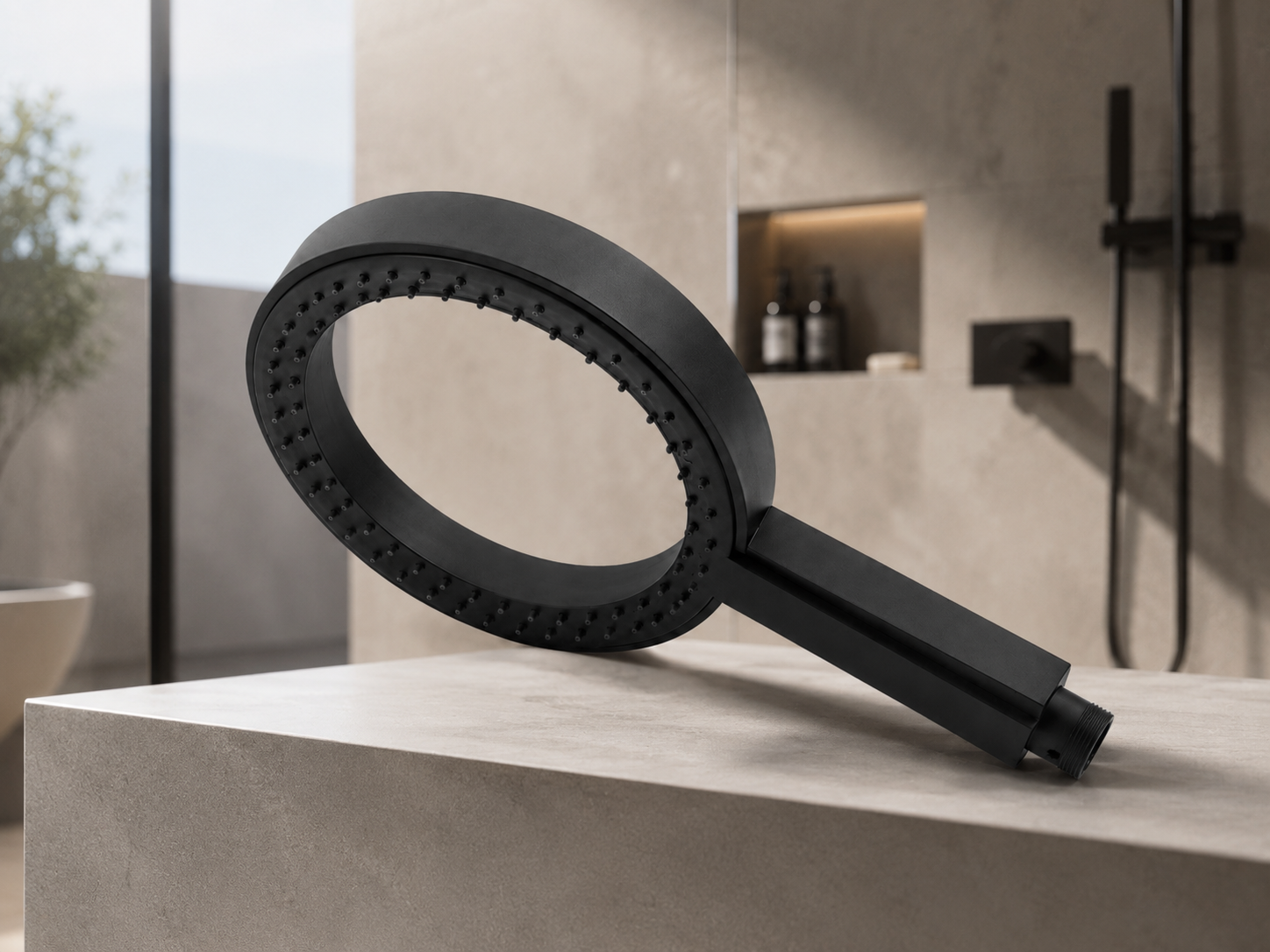 Pommeau de douche pluie minimaliste imprimé en 3D