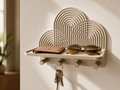 Étagère murale design avec porte-clés