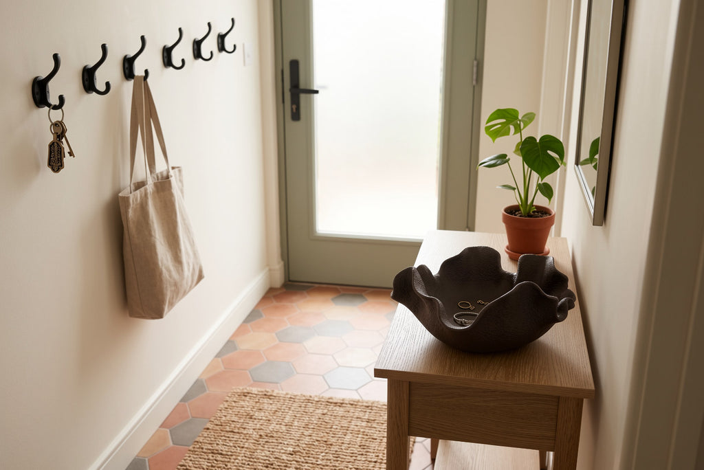 Bol à bijoux en forme de coquille ondulée - Rangement élégant pour accessoires