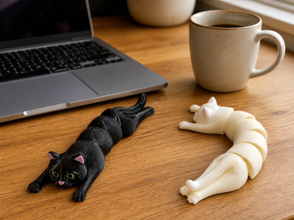 Chat flexible, figurine de jeu aimanté (lot de 2)