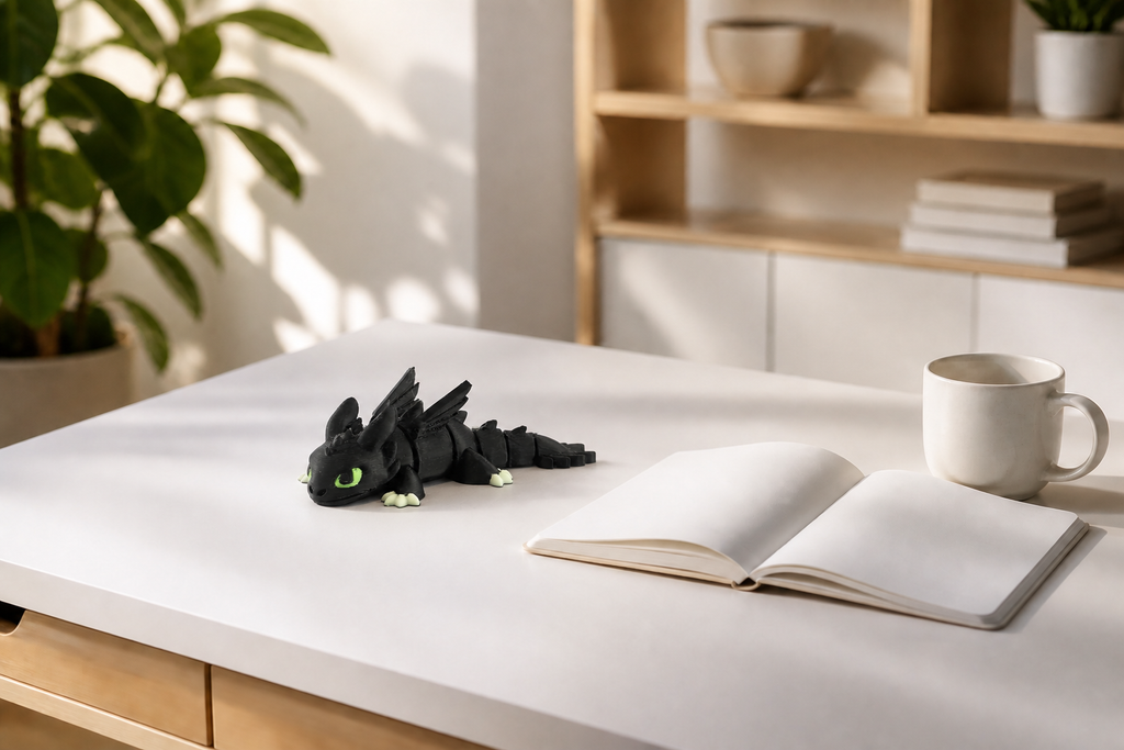 Dragon Night Fury Sans Dents Articulé - Figurine Cute Flexi pour Jeux de Rôle