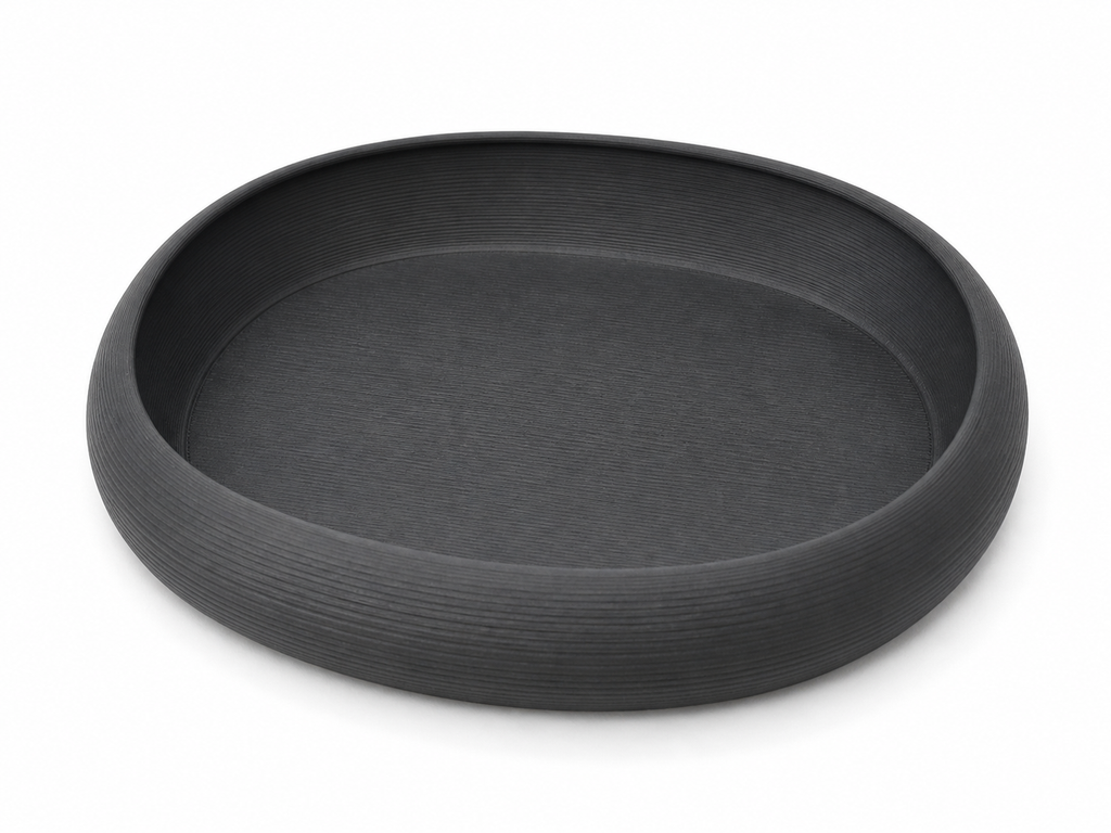 Bol d'entrée oblong en matière durable - Organisateur design pour clés et objets