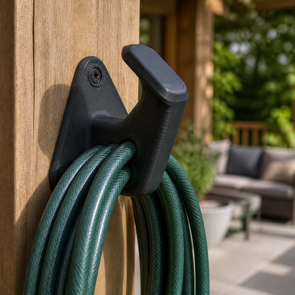 Crochet mural résistant en plastique noir pour décoration intérieure