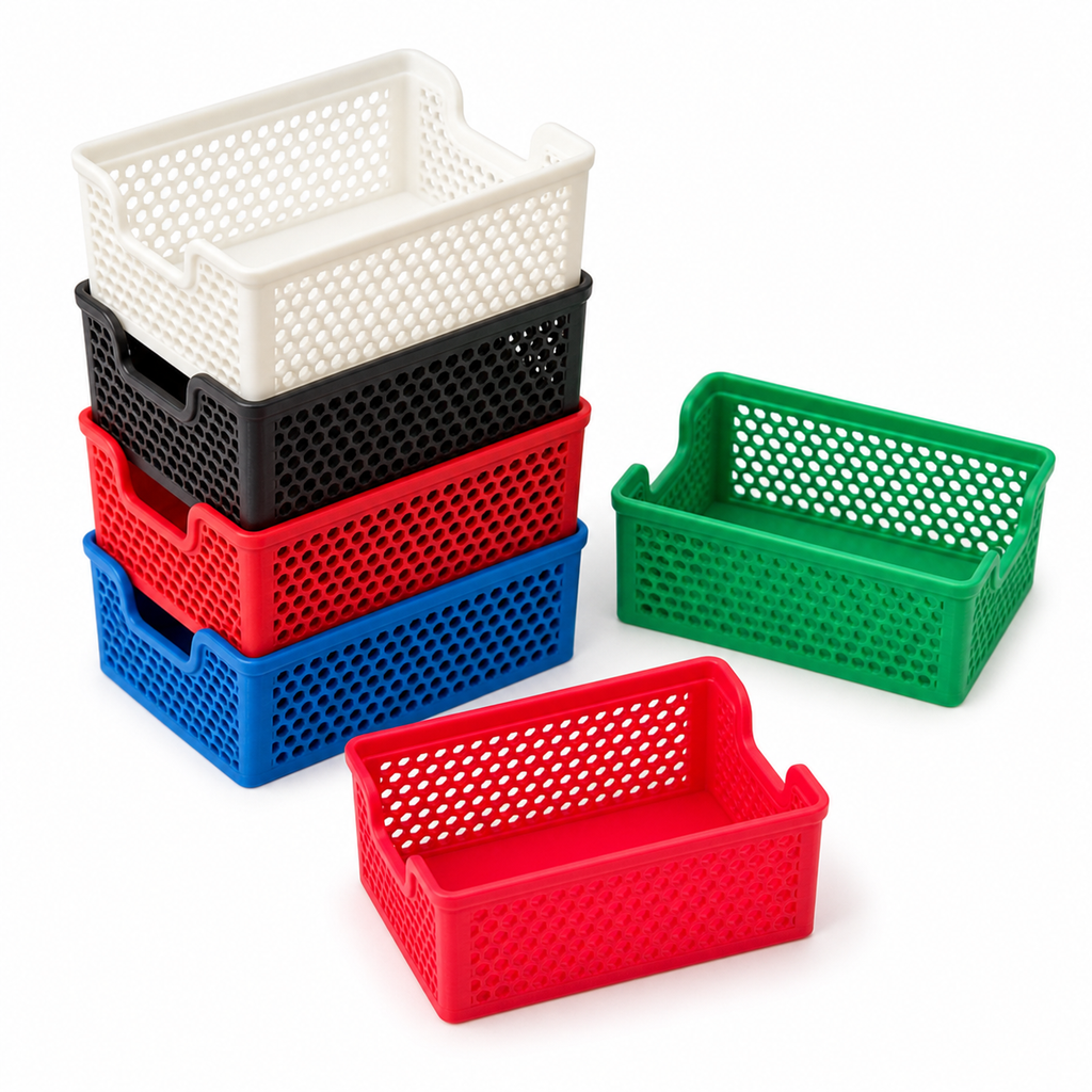 Paniers empilables 92x132mm pour atelier