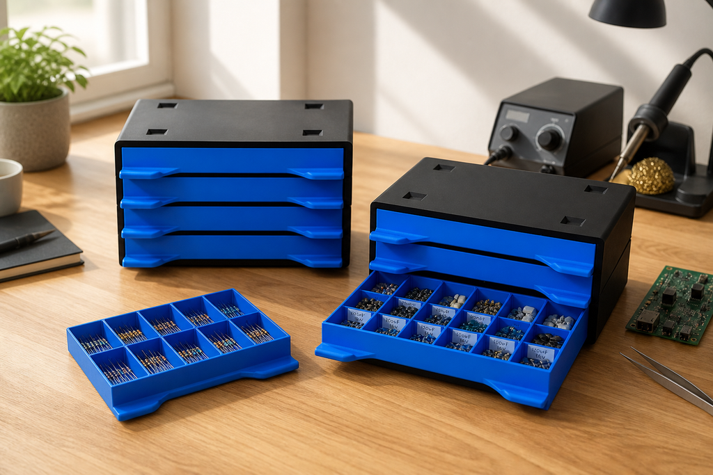 Système d'organisation électronique modulaire avec compartiments amovibles