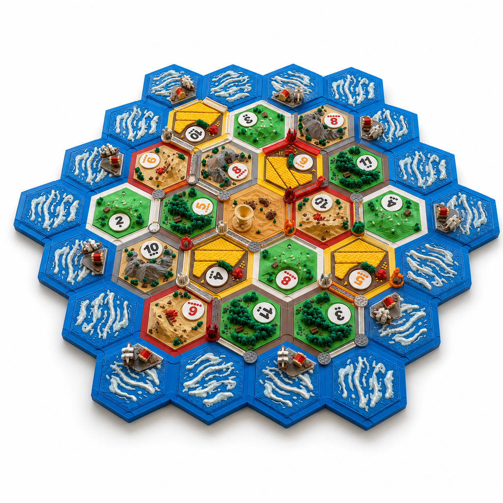 Plateau 3D Settlers of Catan , Jeu de Société
