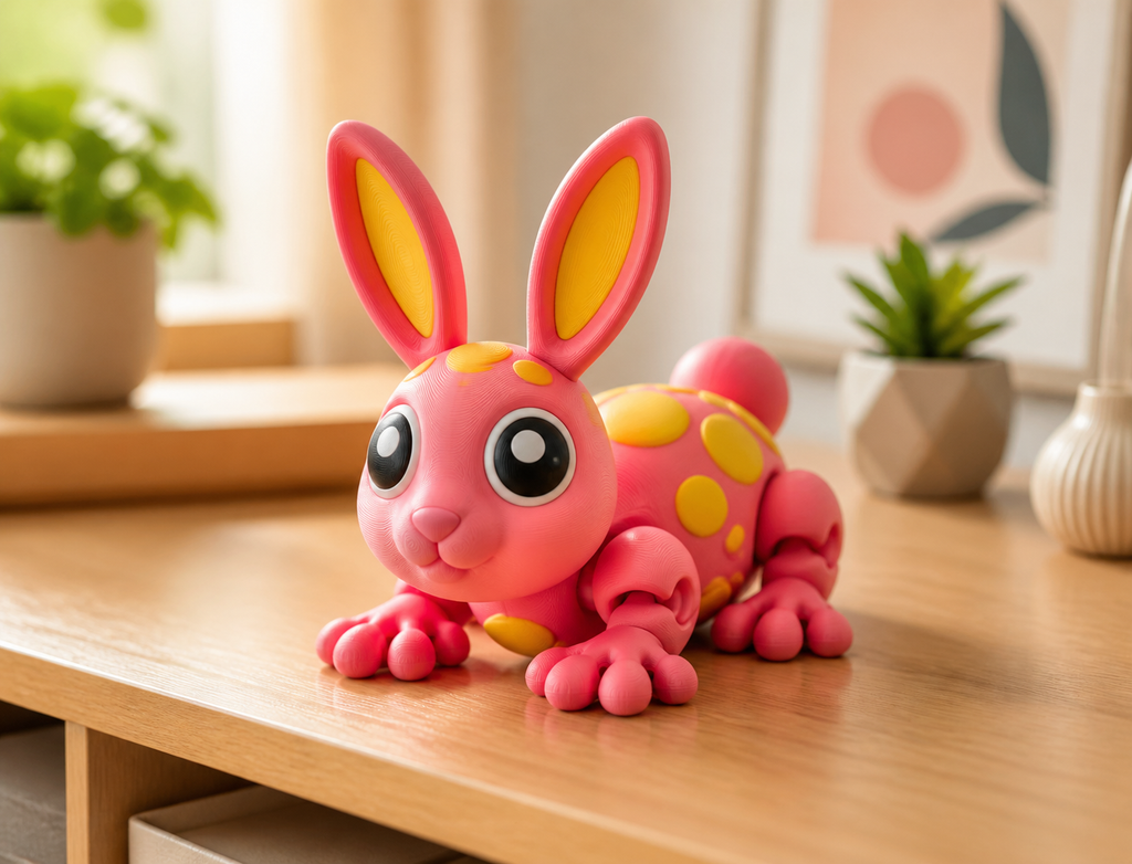 Lapin articulé mignon