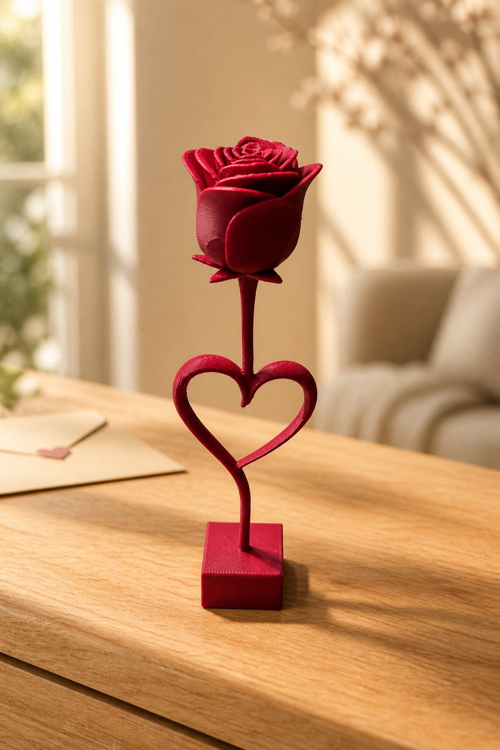 Coeur Éternel amour rose