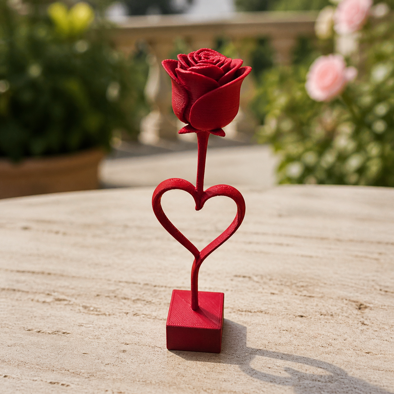 Coeur Éternel amour rose