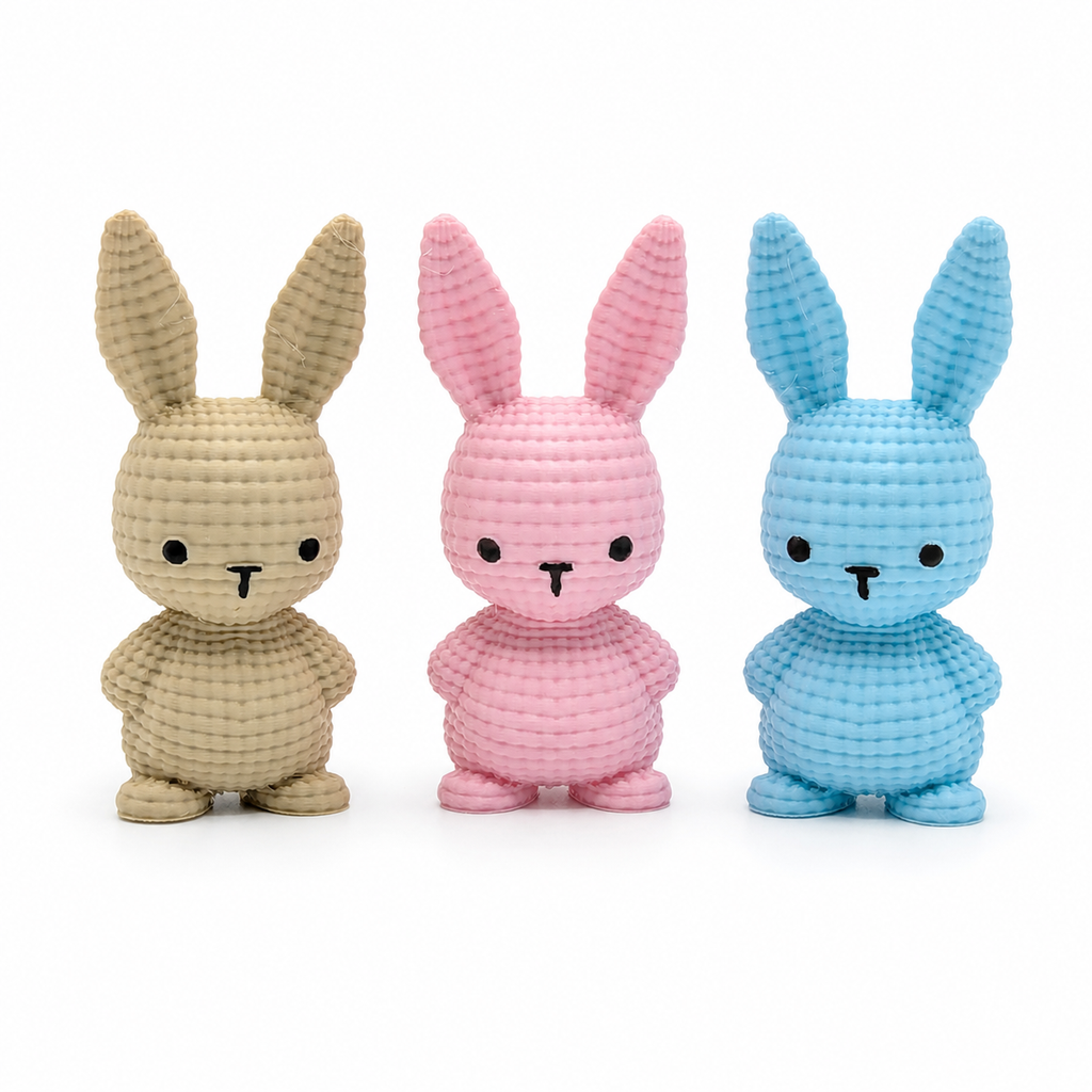 Lapins en maille artisanale