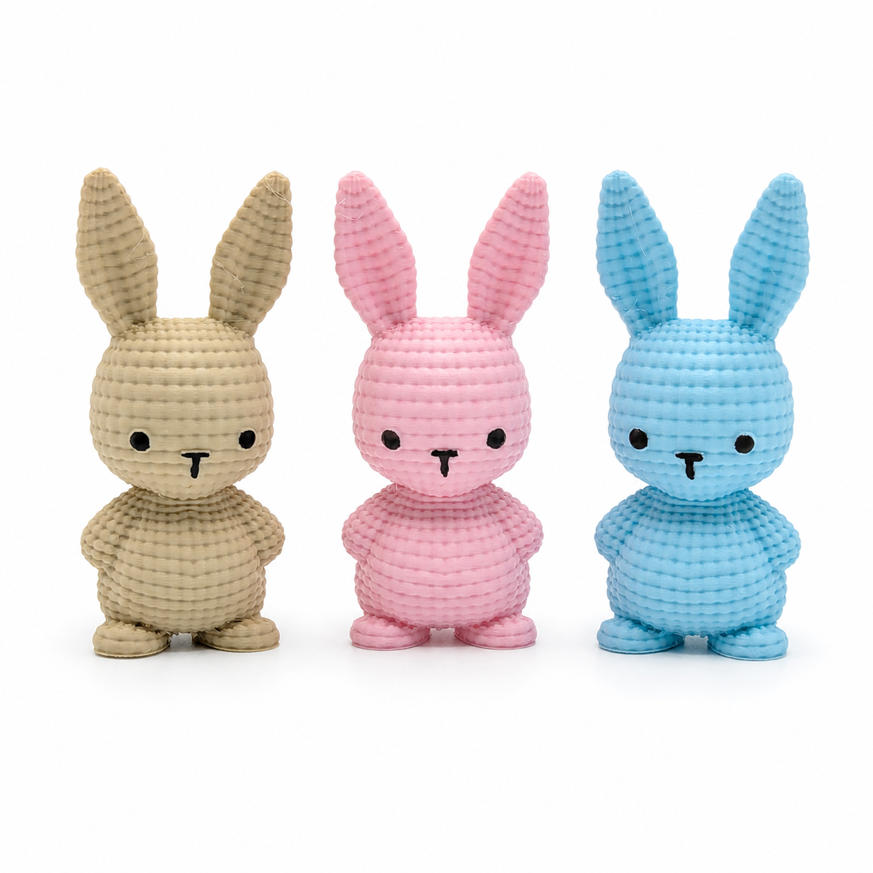 Lapins en maille artisanale