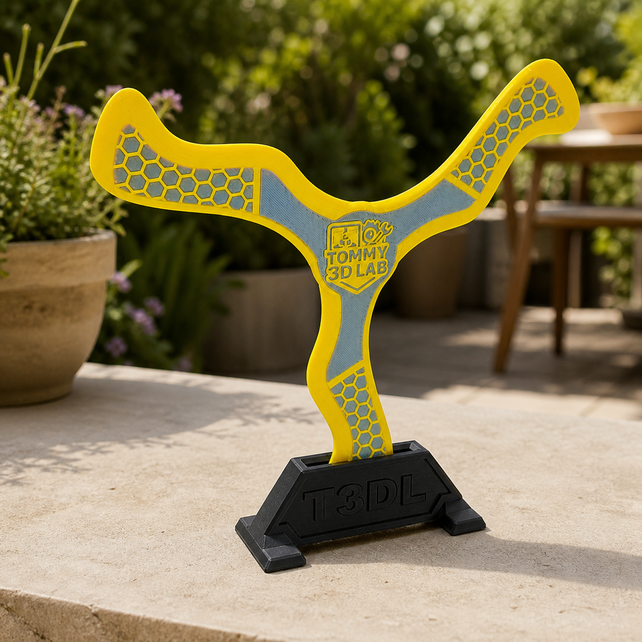 Support magnétique boomerang