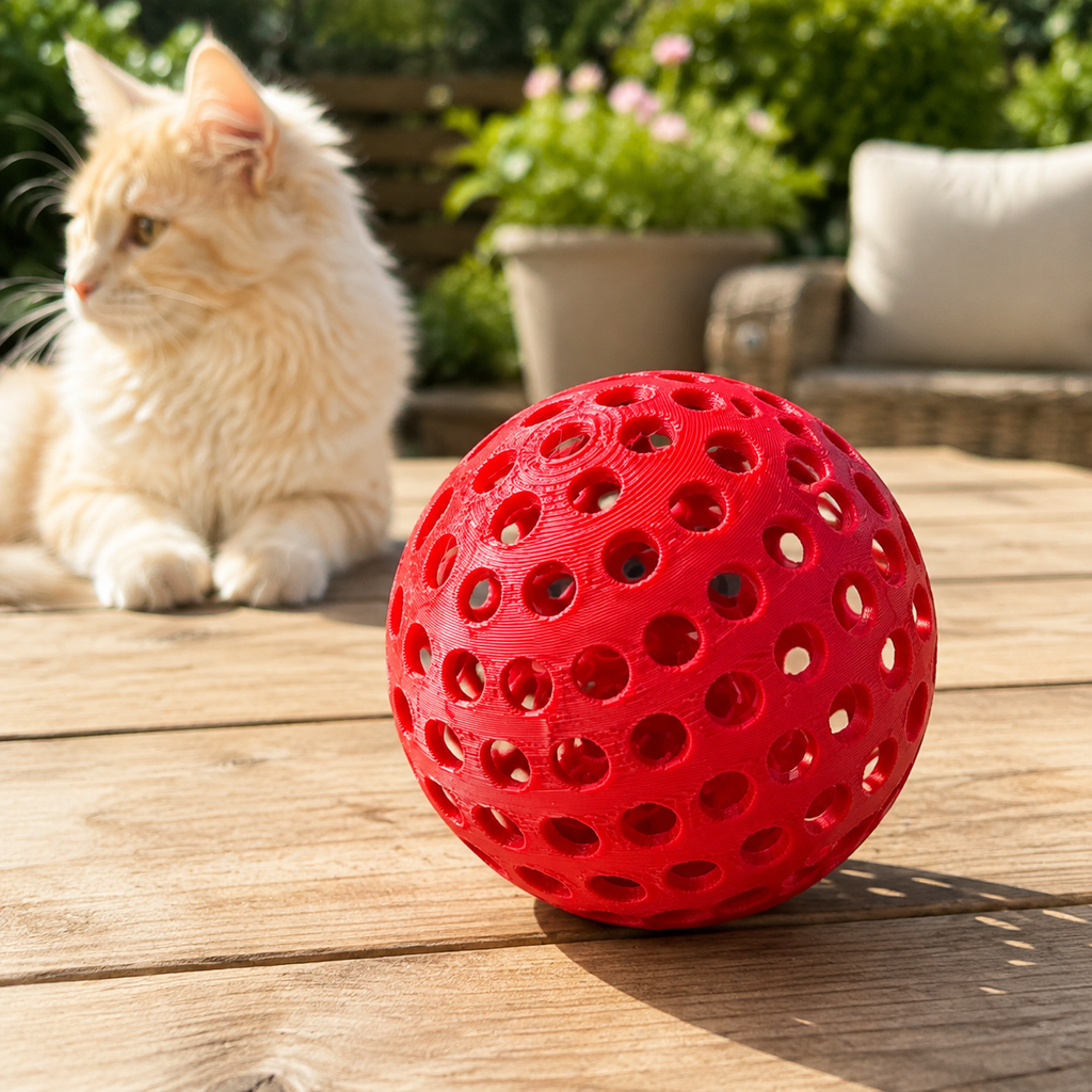Jouet Fidget Chat avec Boule Intérieure Mobile pour Calme et Stimulation Sensorielle