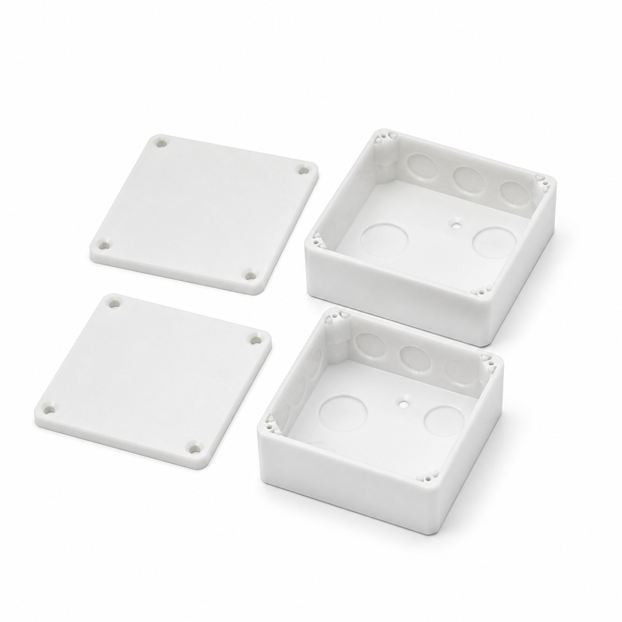 Boîtier électrique 75x75 mm module configurable pour câbles (lot de 2)